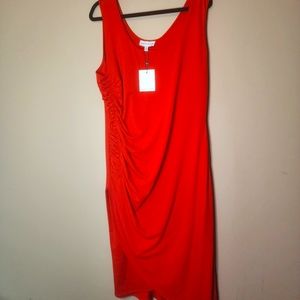 NWT Red ruched dress